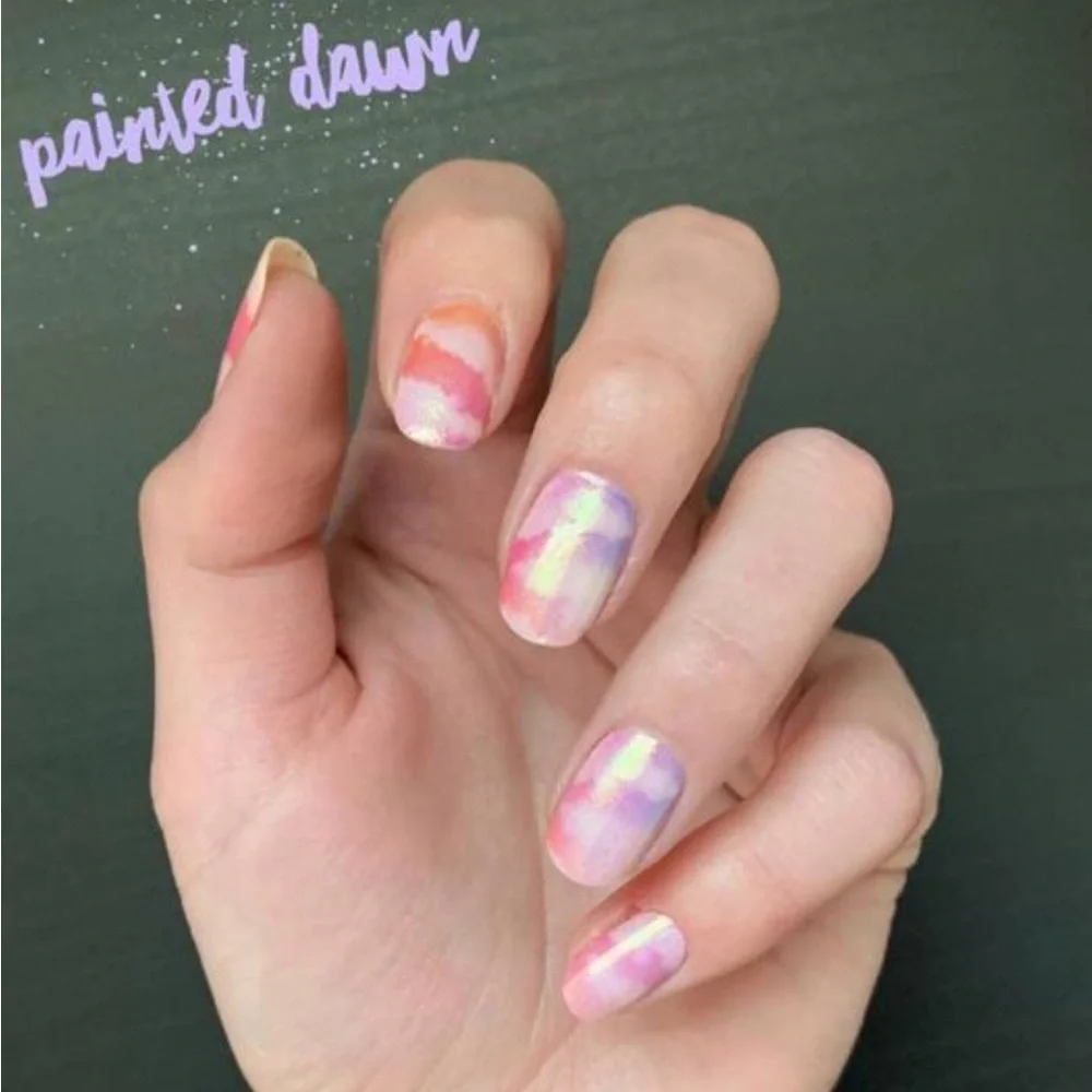 *Retired* Color Street: Painted Dawn | Pastel Pink Clouds Watercolor Purple - Picture 7 of 12